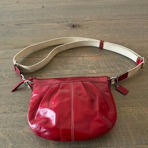 Coach Red Leather Crossbody Bag